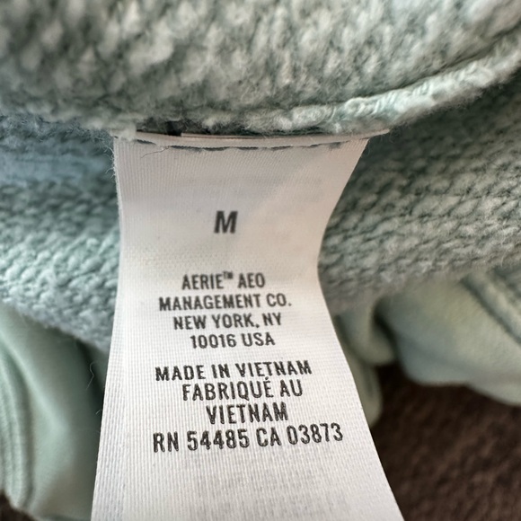 Aerie oversized crewneck sweatshirt heart graphic mint/light green medium - Picture 4 of 5